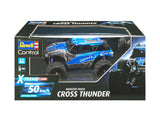 Revell Cross Thunder Modelo Controlado Por Radio Monster Truck Motor Eléctrico 1:18, Radiocontrol Negro/Azul, Monster Truck, 1:18, 14 Año(S)