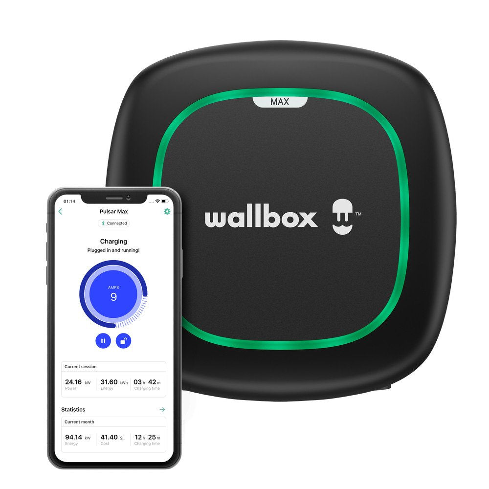 Wallbox Pulsar Max Negro Pared 3