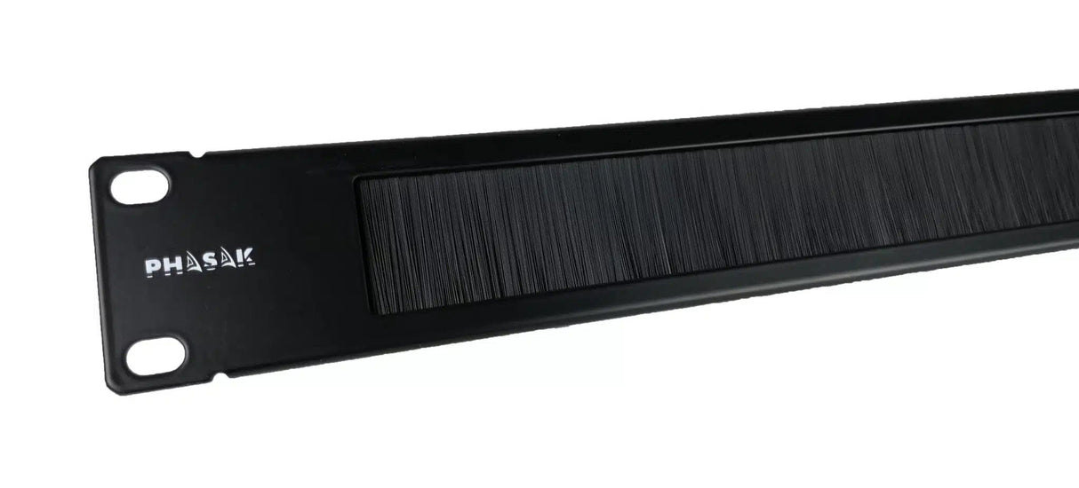 Panel Frontal Guia Cables 19" 1u Con Cepillo Negro