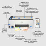 Impresora Multifunción Tinta Hp Smart Tank 5107 Smart Tank 5106 Y 5108 Color Con Depósito De Tinta Recargable Wi Fi Blanco