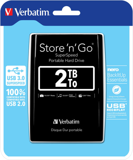 EAN 0023942531777 - Verbatim Store 'n' Go disco duro externo 5400 RPM Micro-USB B 3.2 Gen 1 (3.1 Gen 1) imagen 1