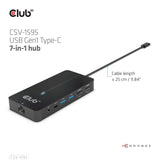 Club3d Usb-7-In1-Hub Usb-C > 2xhdmi/2xusb/Rj45/Usb-C 100w Retail