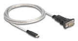 Delock Adapter Usb Type-C Zu 1 X Seriell Rs-422 485 Stecker Mit 6 Pin Terminalblock 5 V 1 M