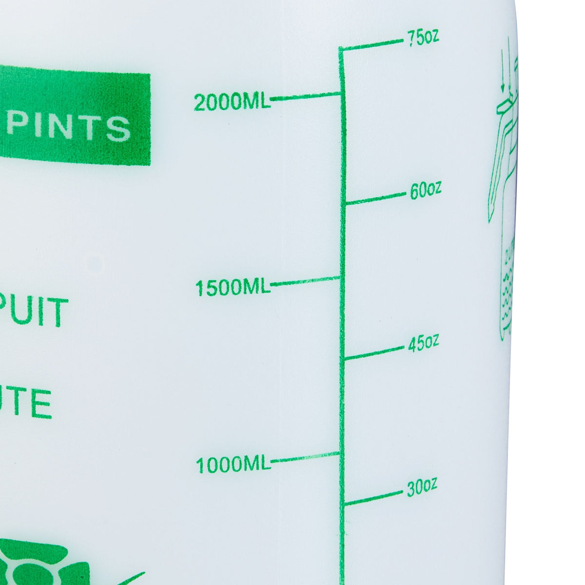 Relaxdays Pumpsprühflasche, 2 L Blanco, Verde