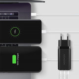 Cargador Acu-Dpq65, 2x Usb-C, 1x Usb-A, Pd3.0/Qc4+/Pps, 65w - Negro
