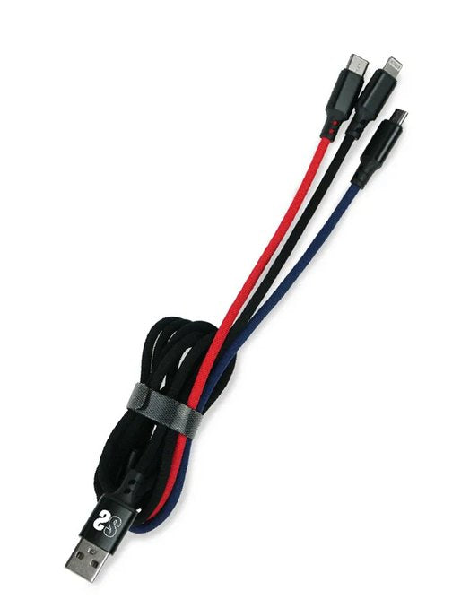 EAN 8436586740665 - SUBBLIM SUB-CAB-3IN101 cable USB USB 3.2 Gen 1 (3.1 Gen 1) 1 m USB A USB C/Micro-USB B/Lightning Negro, A imagen 4