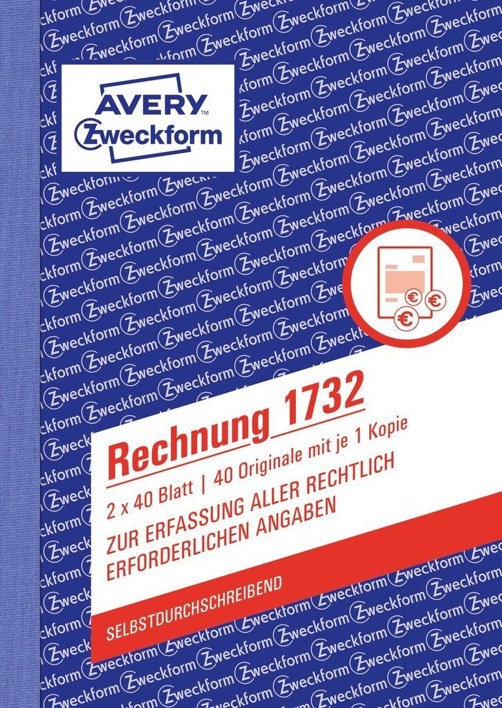 Avery Zweckform Rechnungsformular - 40 Hoja - A6 (105 X 148 Mm)