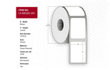 Label 76 X 51mm, Core 25mm, - Direct Thermal, Uncoated, - Permanent, Perforated, 1370 Labels Per Roll, 12 Rolls Per Box - Warranty: 12m