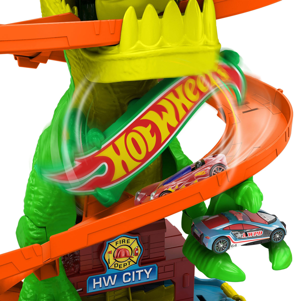 Hot Wheels Hot Wheels City T-Rex Batalla, Pista   Jbm73