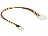 Delock Cable Power Floppy 4 Pin Stecker > Molex 4 Pin Buchse 30 Cm