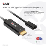 EAN 8719214472047 - CLUB3D CAC-1333 adaptador de cable de vídeo 0,22 m HDMI tipo A (Estándar) USB Tipo C Negro imagen 6