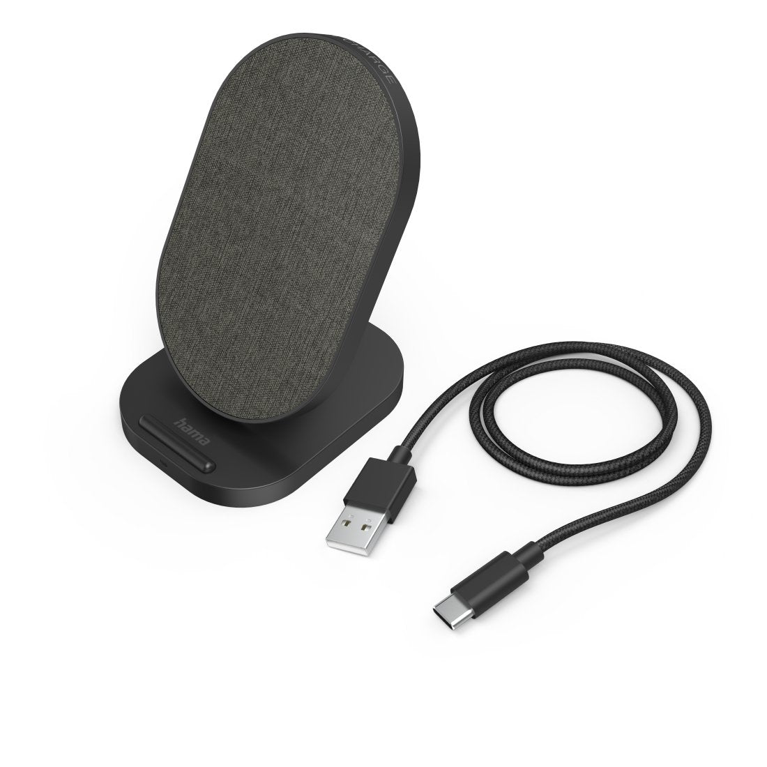 Cargador Inalambrico Hama Qi-Fc10s-Fab  Potencia 10w - Usb-C - Indicador Led - Carga Rapida - 109x65x82mm - Negro