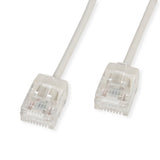 Roline Utp Datacenter Cable De Red Cat.6a (Class Ea), Lsoh, Slim, Extra Kurzer Stecker, Grau, 0,5 M