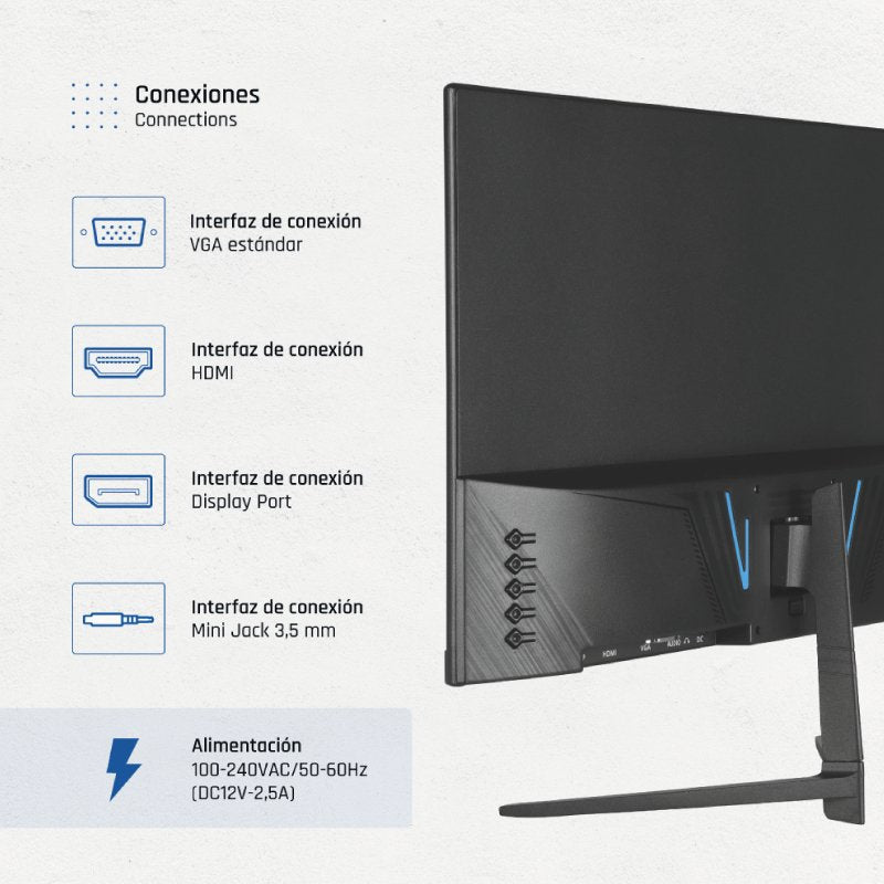 EAN 8435364320037 - iggual ML21S pantalla para PC 54,6 cm (21.5") 1920 x 1080 Pixeles Full HD LED Negro imagen 19