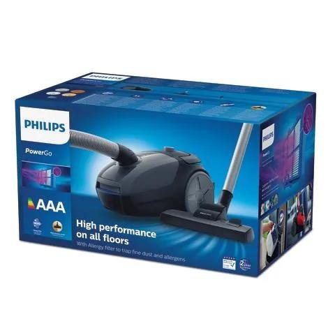 Aspirador Philips Powergo 900w Capacidad Polvo 3l Filtro Allergy Cable 9m Incluye Cepillo 2 En 1 Boquilla Estrecha