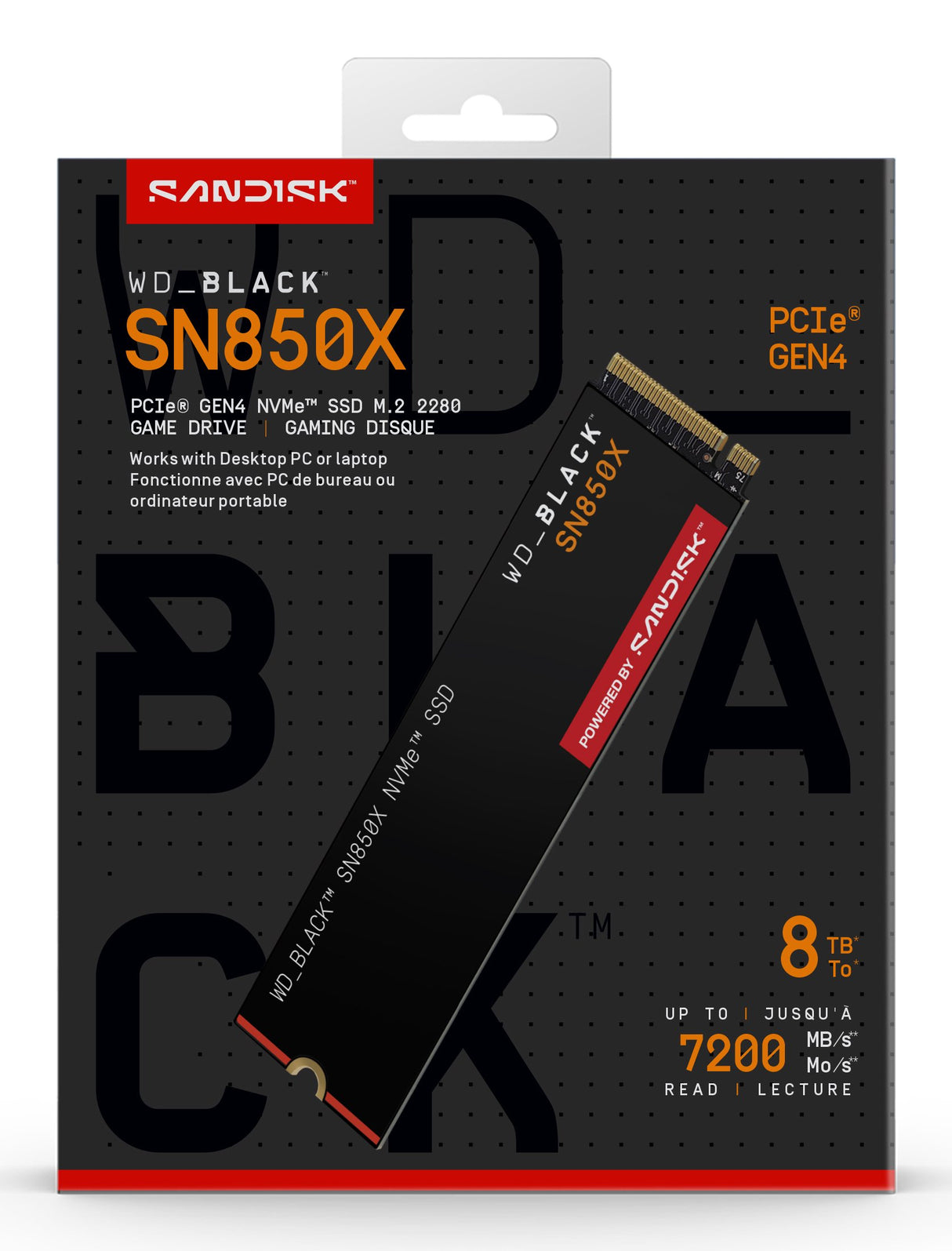EAN 0718037903118 - SanDisk Black WD_BLACK SN850X NVMe 8 TB M.2 PCI Express 4.0 imagen 5
