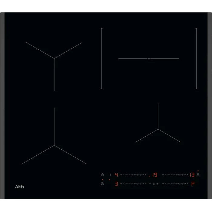 Placa De Inducción Aeg To64ic00fb Negro, Acero Inoxidable Integrado 57.6 Cm Con  4 Zona(S)