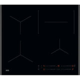Placa De Inducción Aeg To64ic00fb Negro, Acero Inoxidable Integrado 57.6 Cm Con  4 Zona(S)