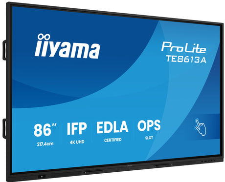 EAN 4948570128136 - iiyama TE8613A-B3AG pantalla de señalización Panel plano interactivo 2,17 m (85.6") LCD Wifi 500 cd / m²  imagen 2