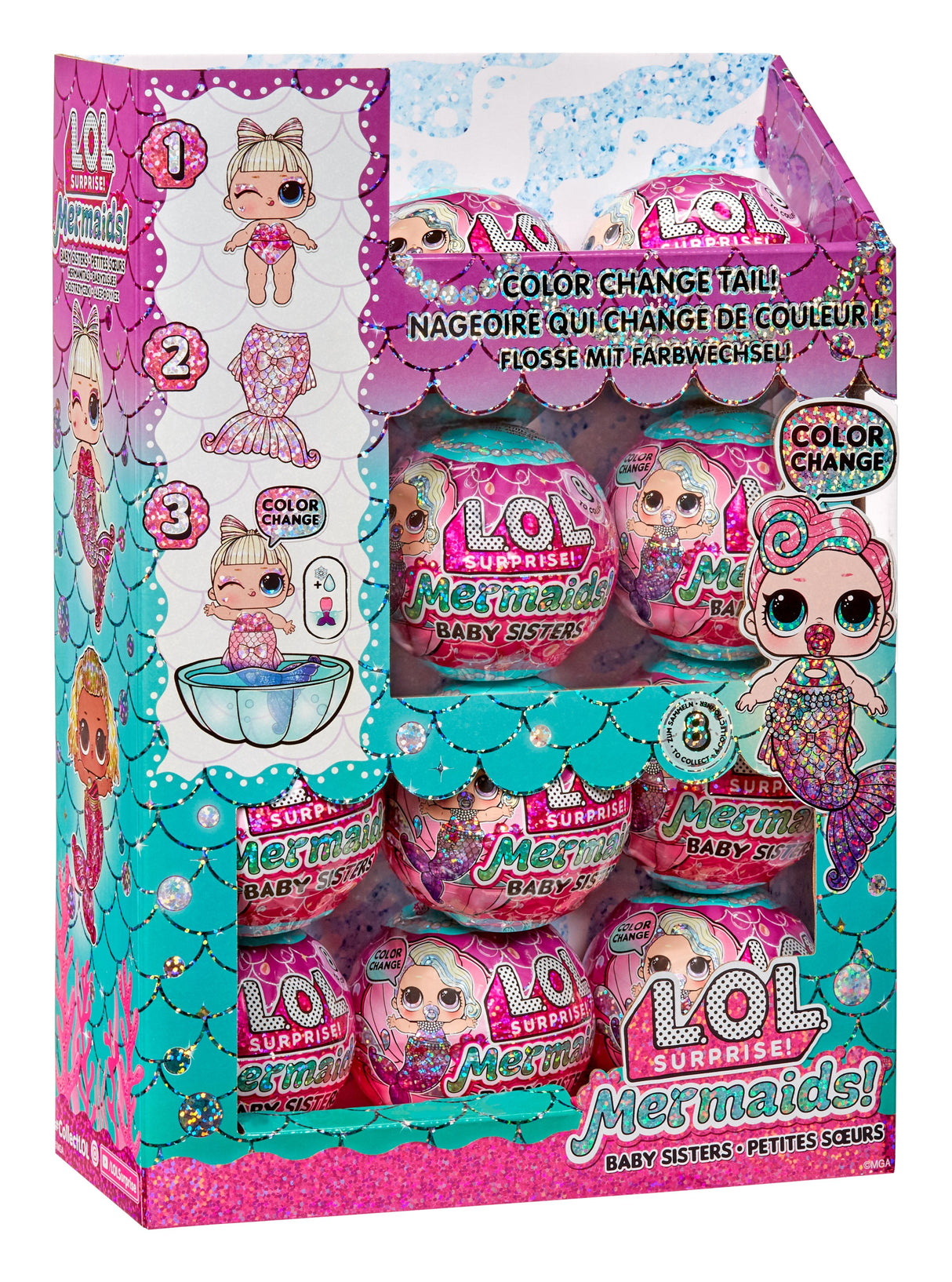 Muñeca Mga Entertainment Lol ¡Sirenas Sorpresa! Baby Sisters515760-Euc