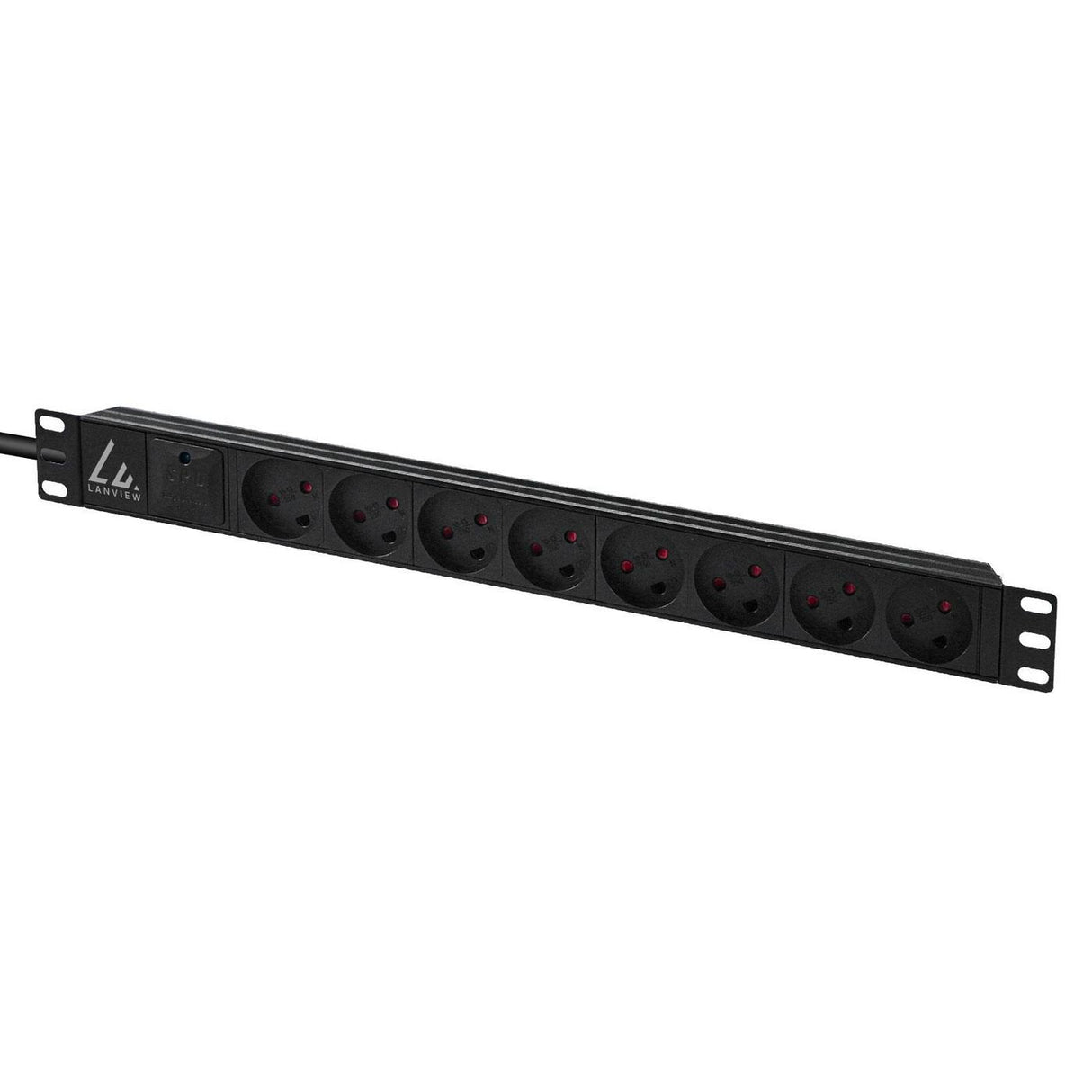 19`` Rack Mount Power Strip, - 13a With 8 X Type K, With - Surge Protection 2m Cable With Danish Plug - Warranty: 60m