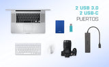 I-Tec Usb-C Hub 2+2x Usb-C/A   Perp Usb-C Metal Hub 2xusb-C 2xusb-A