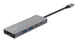 Hub 5 Puertos Usb-C Dalyx Gris Trust 2xusb/ 1xhdmi 2xusb Tipo-C/ Gris
