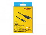 Delock Cable Usb Tipo-C Macho > Hdmi-A Macho Dp-Alt Mode 4k 60 Hz 1 M