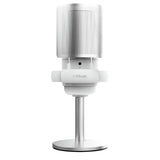 Microfono Trust Gxt 238w Auron Gaming Usb Iluminacion Led Patron Cardioide Tripode Blanco
