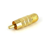 Adaptador Conversor Rca A      Cabl Coaxial Tipo F Macho A Hembra
