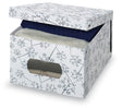 EAN 8001410071156 - Domopak 916060 caja de almacenaje Rectangular Caja de cartón, Cloruro de polivinilo Gris, Blanco imagen 1
