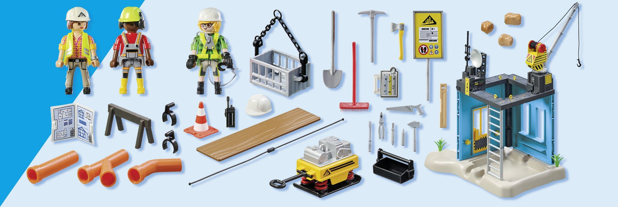 Playmobil 71650 Action Heroes Obra, Juguete De Construcción 71650