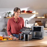 Freidora Nutribullet Air Visión De Crisplita Negro/Plata, 2,000 Vatios, Canasta 8 Litros, Con Ventana De Visualización 0c12500004