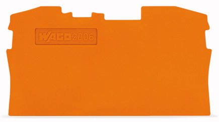 Wago 2006-1292 Abschluss-Y Zwischenplatte,1 Mm Dick,Naranja