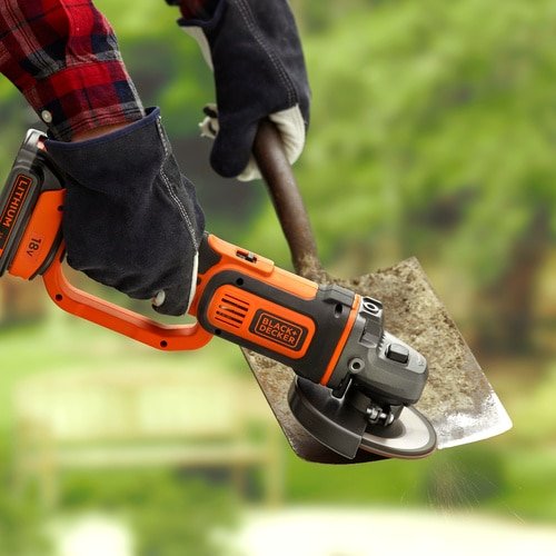Black+Decker Amoladora Angular Inalámbrica Bcg720n, 18 Voltios Bcg720n-Xj