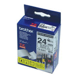 Original Brother Cinta Rotuladora Laminada Negro/Blanco 8m 24mm