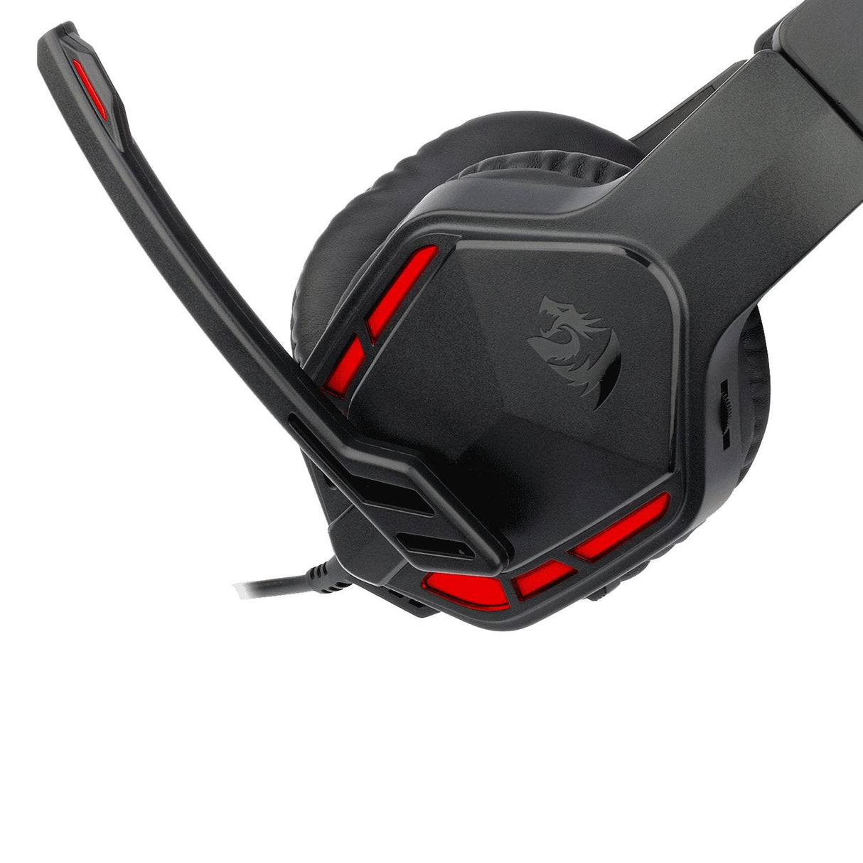 Redragon Themis Auricular Gaming Red Backlight 3.5mm Micrófono Negro