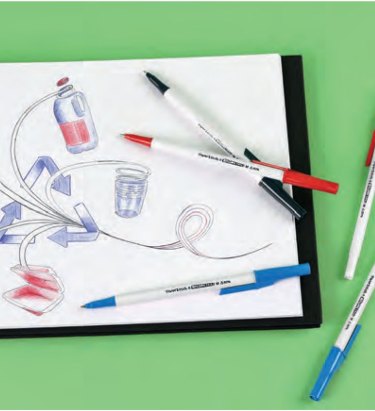 EAN 3026981876806 - Papermate Kilometrico Recycled Negro, Azul, Rojo Bolígrafo Medio 8 pieza(s) imagen 2