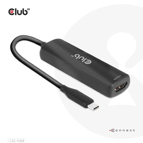 EAN 8719214472610 - CLUB3D CAC-1588 adaptador de cable de vídeo 0,17 m USB Tipo C Negro imagen 4