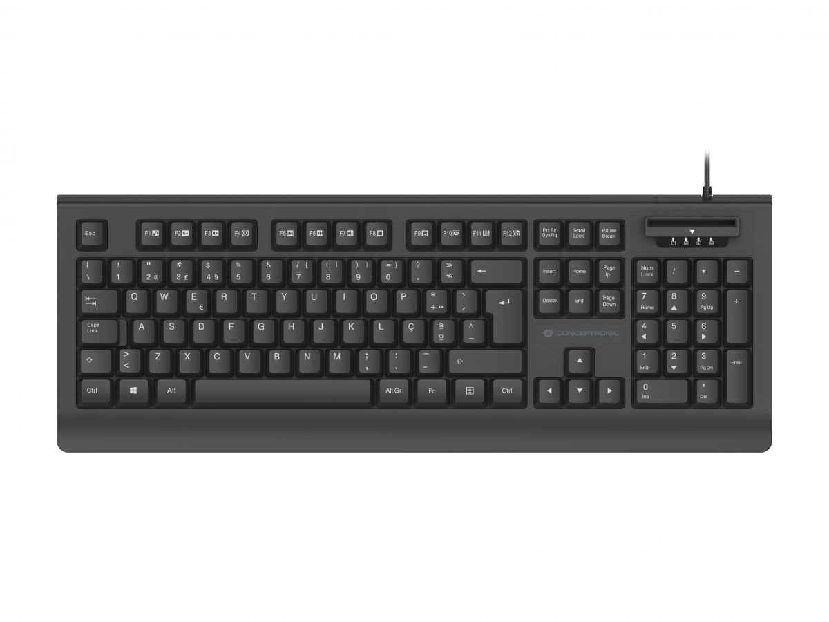 Conceptronic Usb Teclado,Smart Id-Kartenleser Portugies. Sw