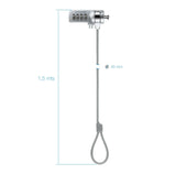 Tooq Cable De Seguridad Universal Con Combinacion Para Portatiles - Bloqueo De 4 Digitos - Acero 4.5mm - Longitud 1.50m