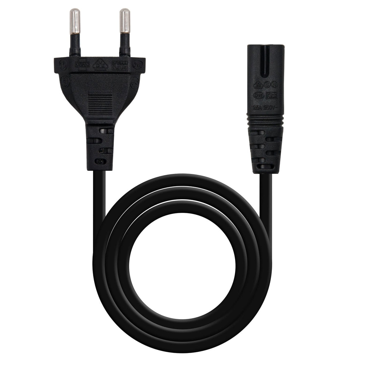 Nanocable Cable De Alimentacion Forma 8 Cee7/16 Macho A C7 Hembra 1.50m - Negro