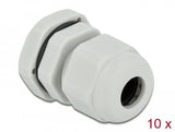 Delock Cableverschraubung Pg9 10 Stück Grau