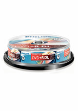 1x10 Philips Dvd+R 8,5gb Dl 8x Sp