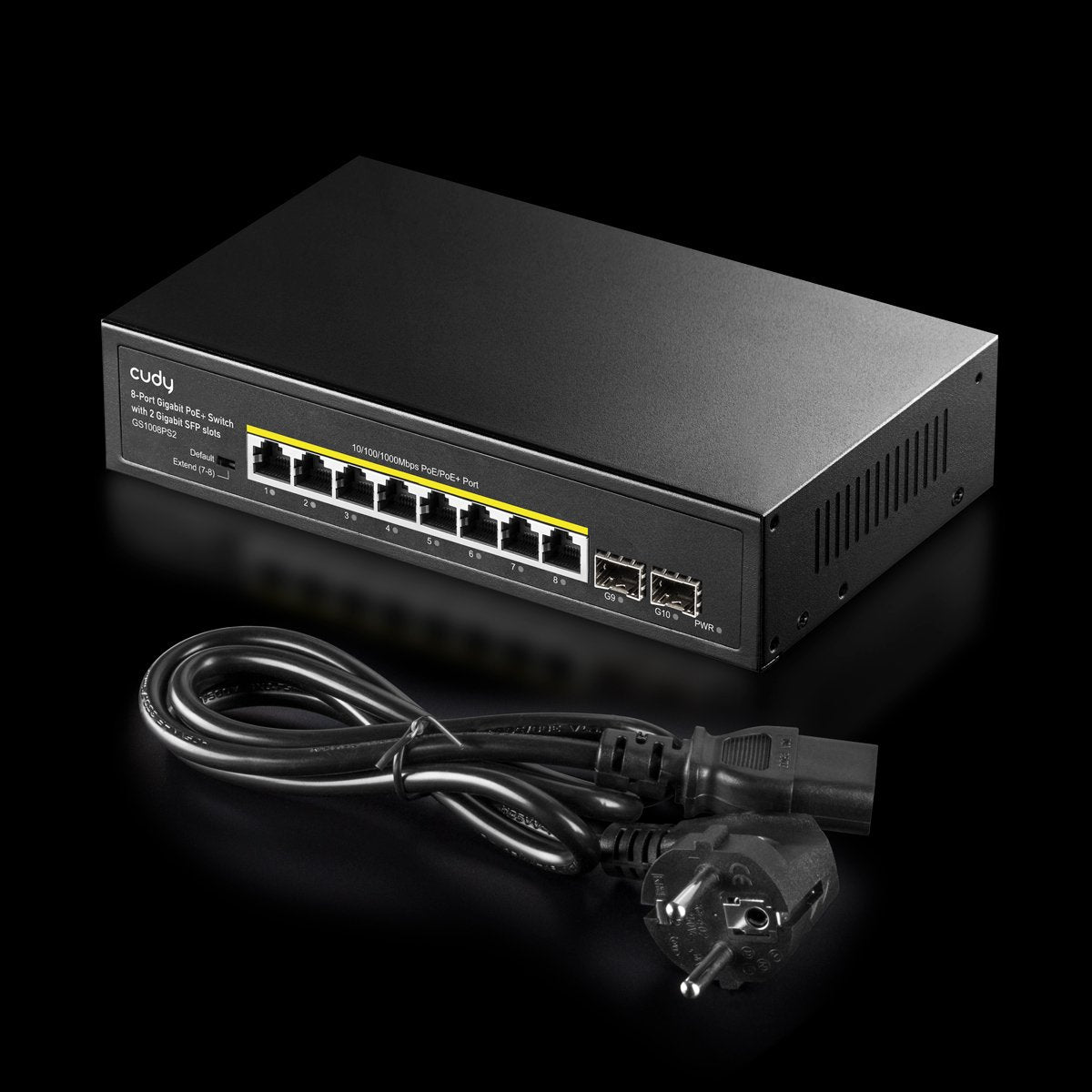 EAN 6971690792039 - Cudy GS1008PS2 switch No administrado Gigabit Ethernet (10/100/1000) Energía sobre Ethernet (PoE) Negro imagen 4