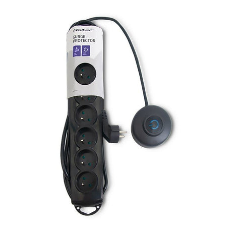 EAN 5901878501710 - Qoltec 50171 limitador de tensión Negro 7 salidas AC 230 V 1,5 m imagen 4