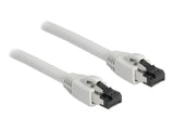 Cable De Red Delock Rj45  Cat.8.1 S/Ftp 2 M Bis 40 Gbps Gris