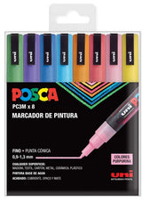 Posca Marcador  Pc-3m/8c Pintura No Permanente Punta Cónica 0,9 - 1,3 Mm C/Surtidos -Estuche Sp 8-