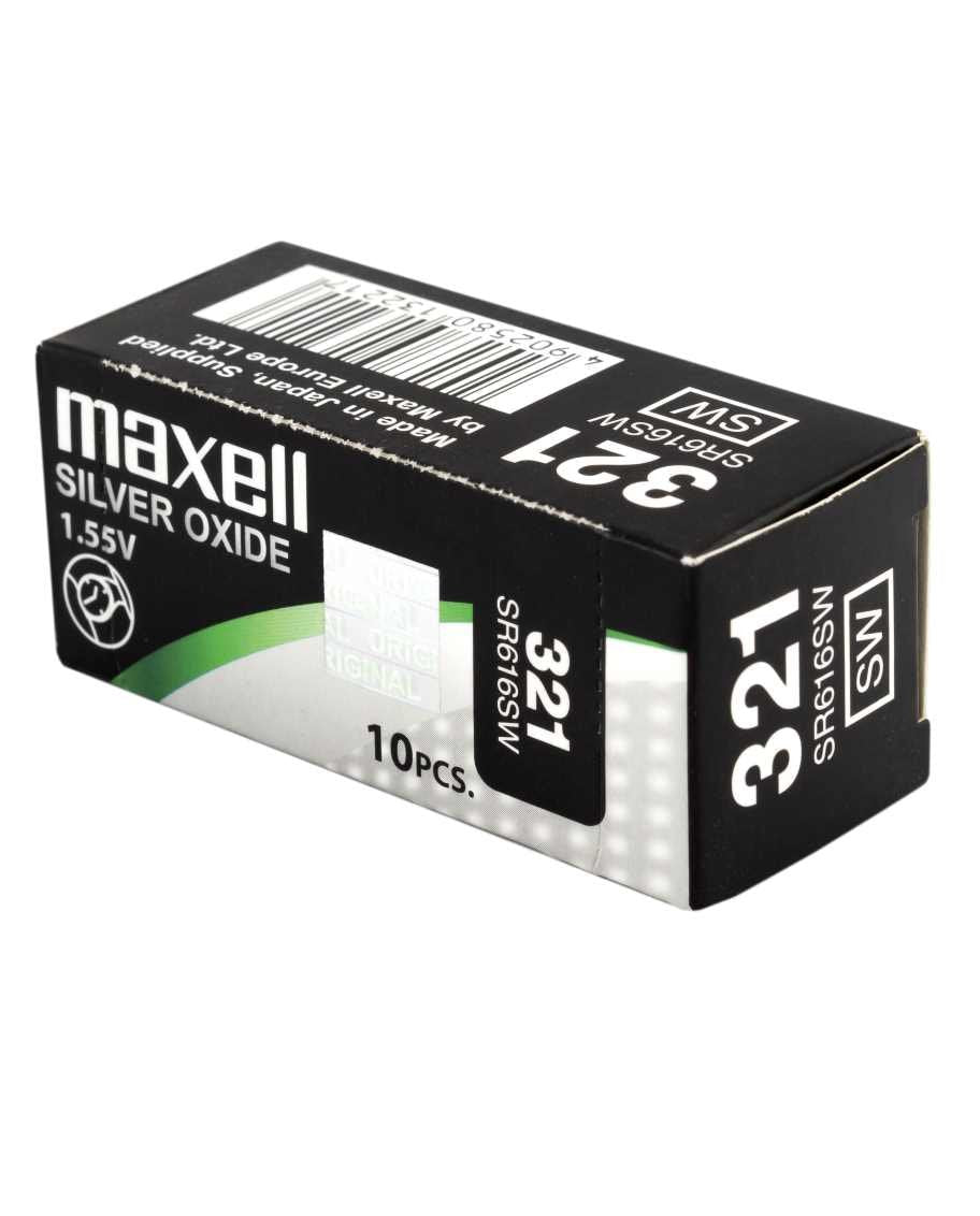 Maxell Micro Pilas Planas Óxido De Plata 1,55v - Sr616sw 321 Caja 10u