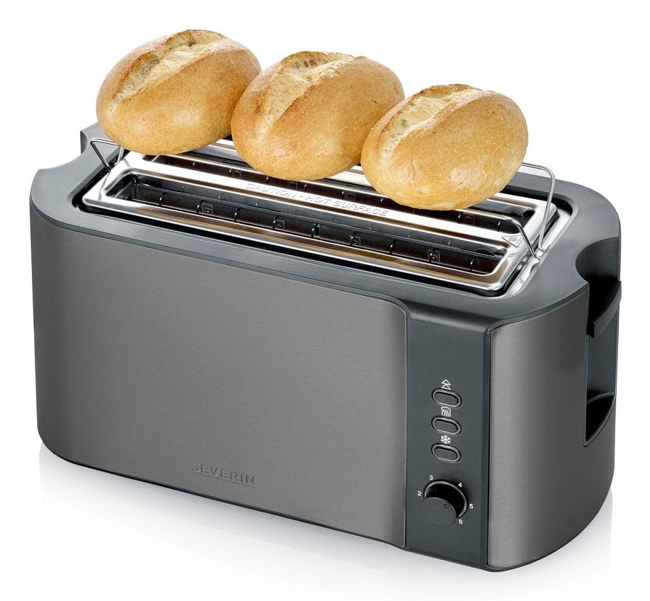 Severin At 9341  Dark Inox Langschlitztoaster